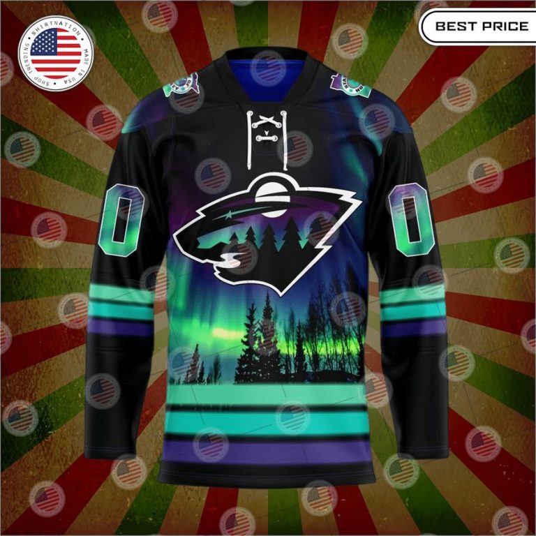 best minnesota wild special design with northern lights custom hockey jersey 3 447