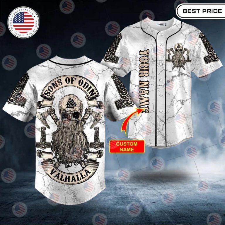 best son of odin valhalla viking axe skull custom baseball jersey 1 287