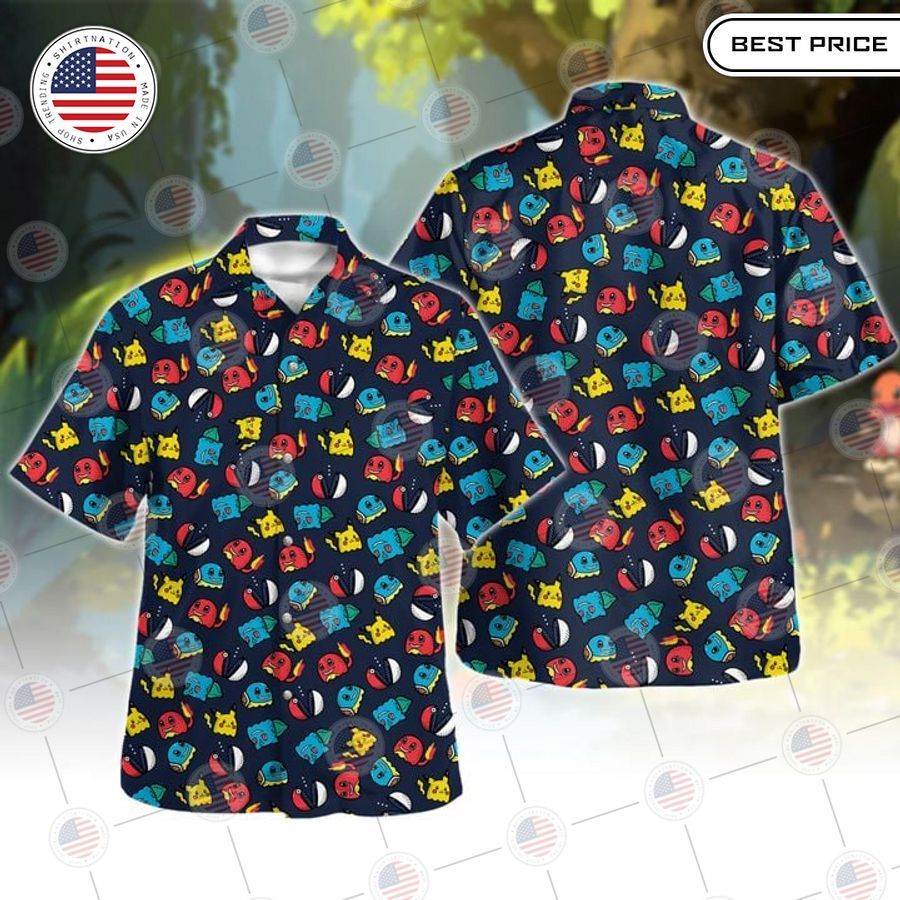 best starters pokemon pattern hawaiian shirts 1 834