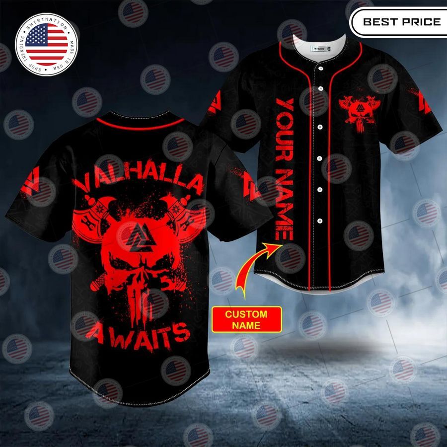 best valhalla awaits viking custom baseball jersey 1 747