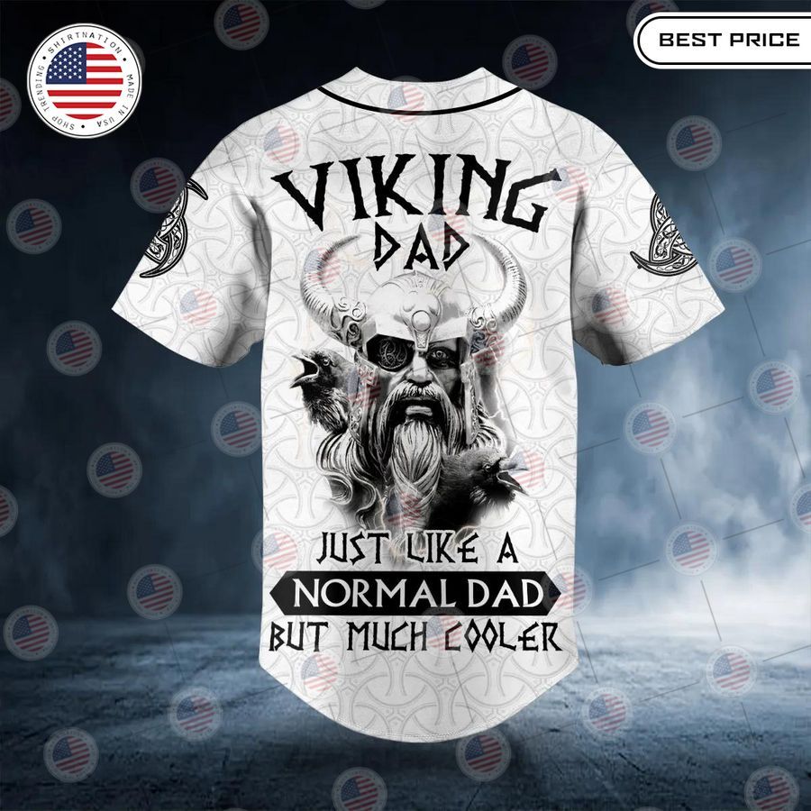 best viking dad just like a normal dad but much cooler custom baseball jersey 2 150