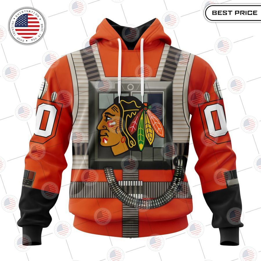 chicago blackhawks star wars rebel pilot design custom shirt 1 937