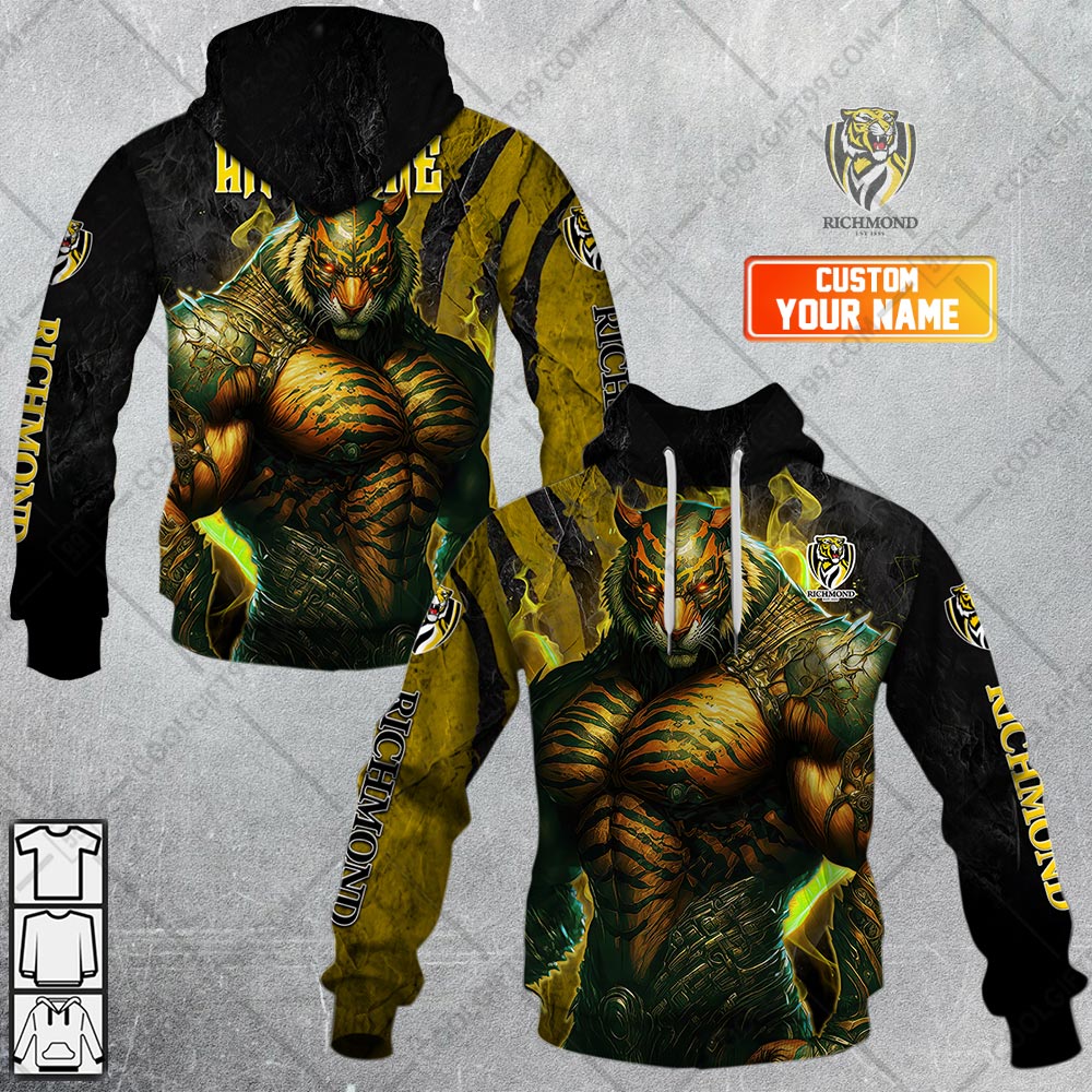 custom afl richmond tigers warrior hoodie 9653 abbvK