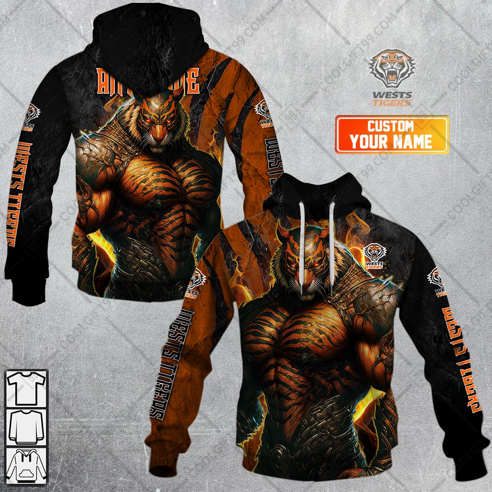 custom wests tigers warrior hoodie 8593 lwYyQ
