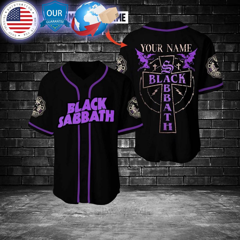 hot black sabbathn custom baseball jersey 1