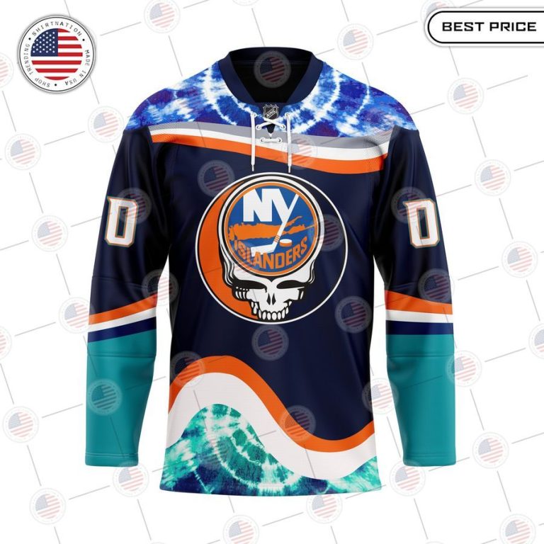 grateful dead new york islanders custom hockey jersey 1 980