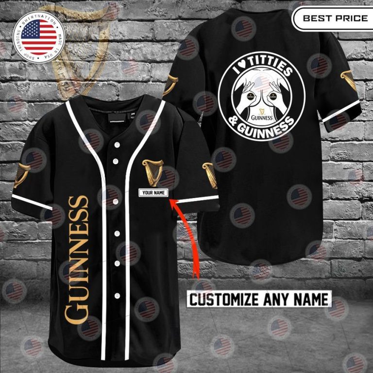 guinness i love titties and guinness custom baseball jersey 1 886