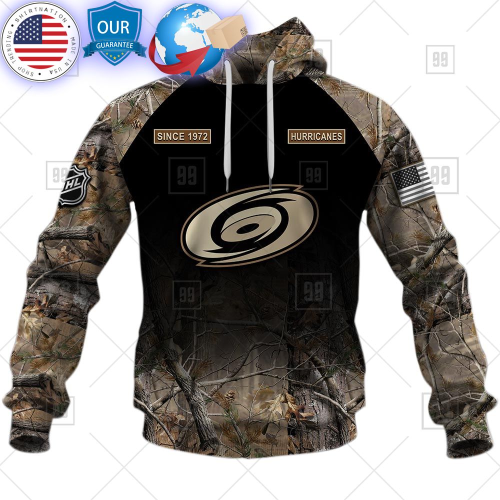 hot carolina hurricanes hunting camouflage custom shirt 2