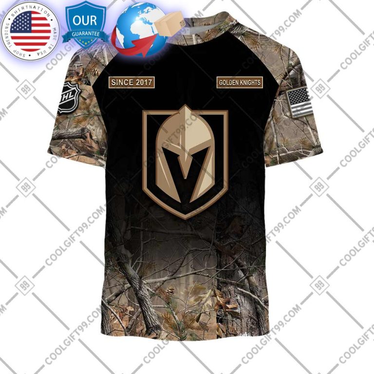 hot vegas golden knights hunting camouflage custom shirt 3