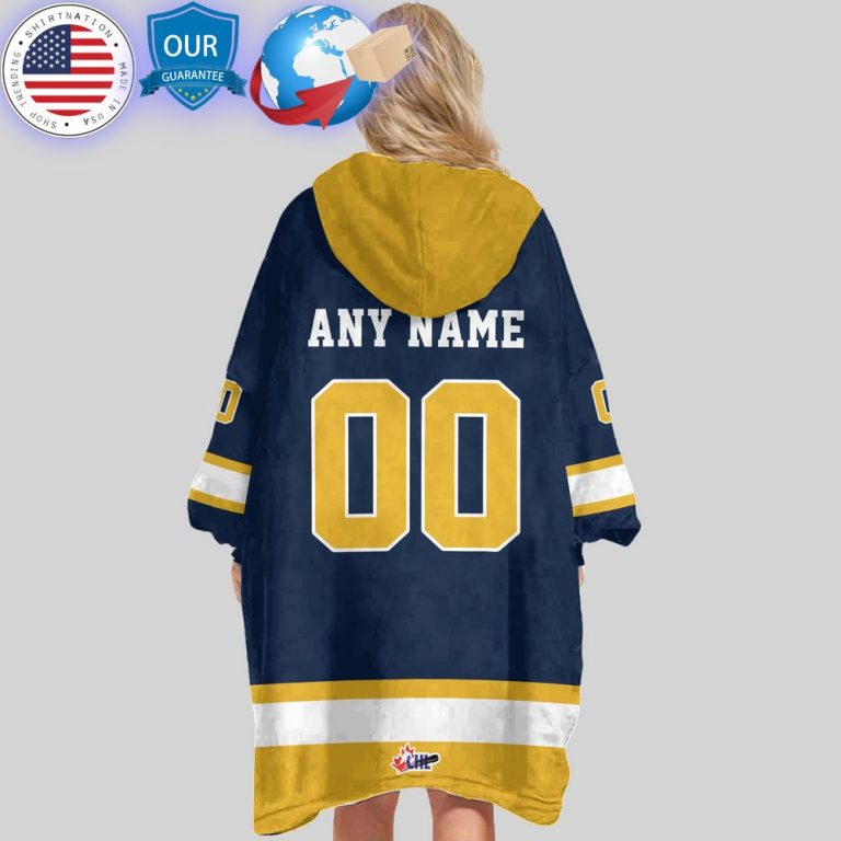 hot ohl erie otters custom hoodie blanket 2