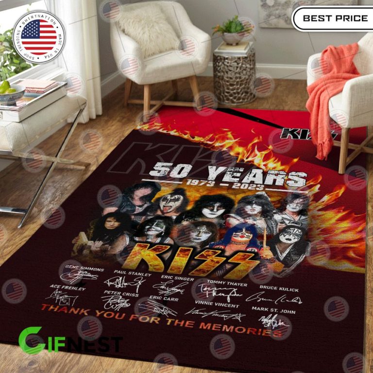 kiss band 50 years anniversary rug 2 117