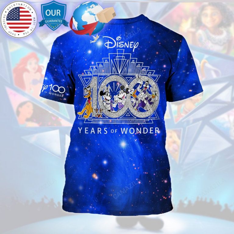 hot mickey and minnie mouse disney 100 years of wonder blue shirt 3