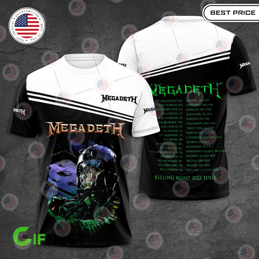 megadeth killing road 2022 tour shirt 2 751