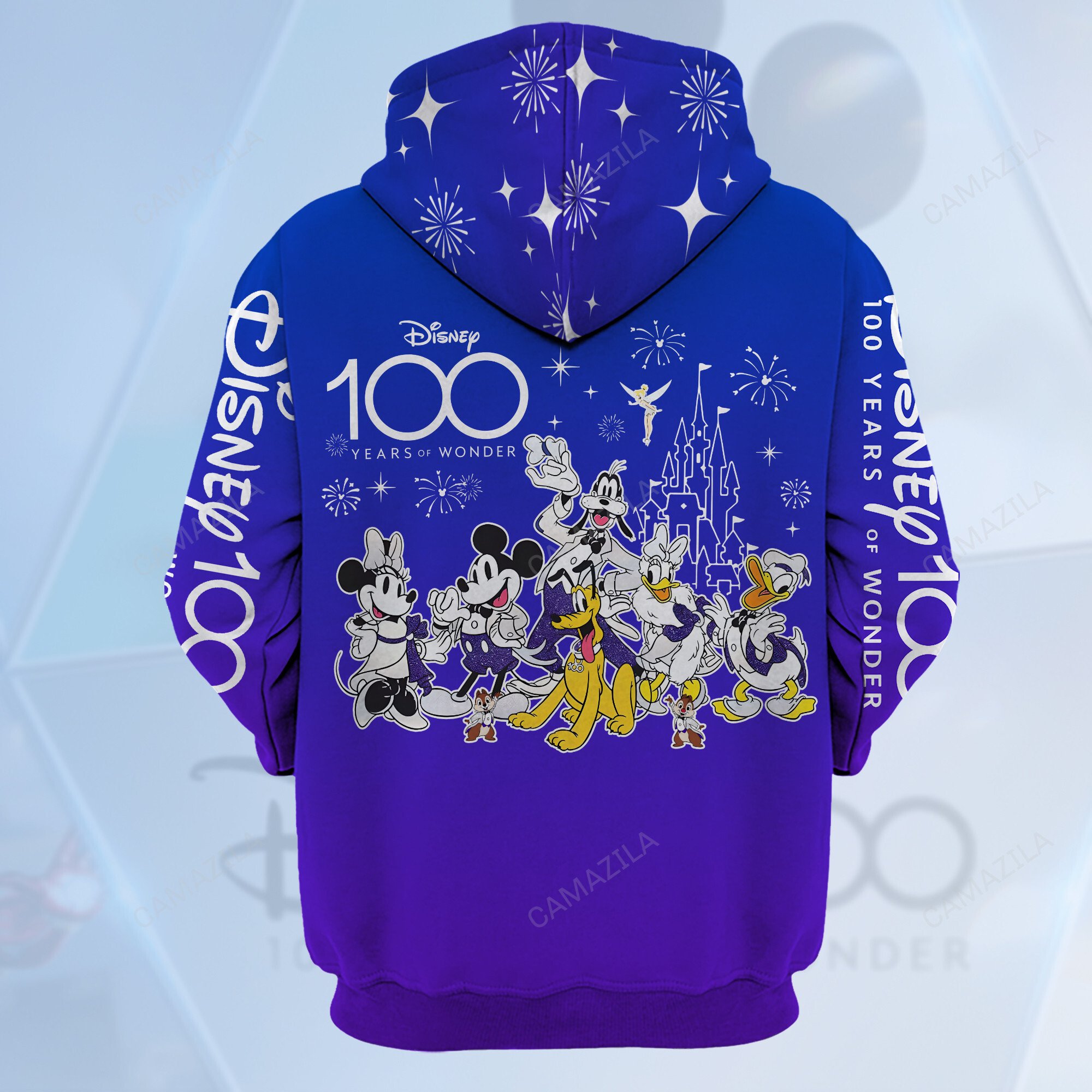 mickey and minnie mouse disney 100 years of wonder blue hoodie 9833 jcobg