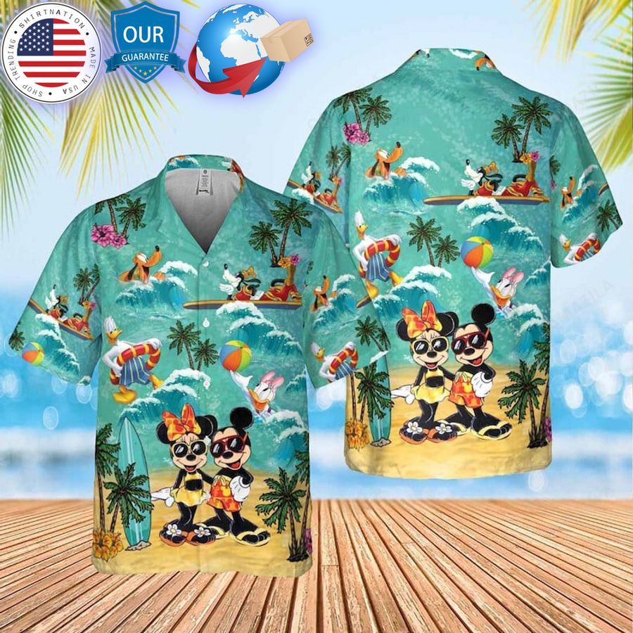 mickey and minnie mouse summer beach hawaiian shirt 1 637