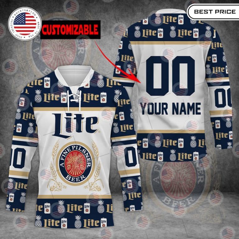 miller lite custom hockey jersey 1 460