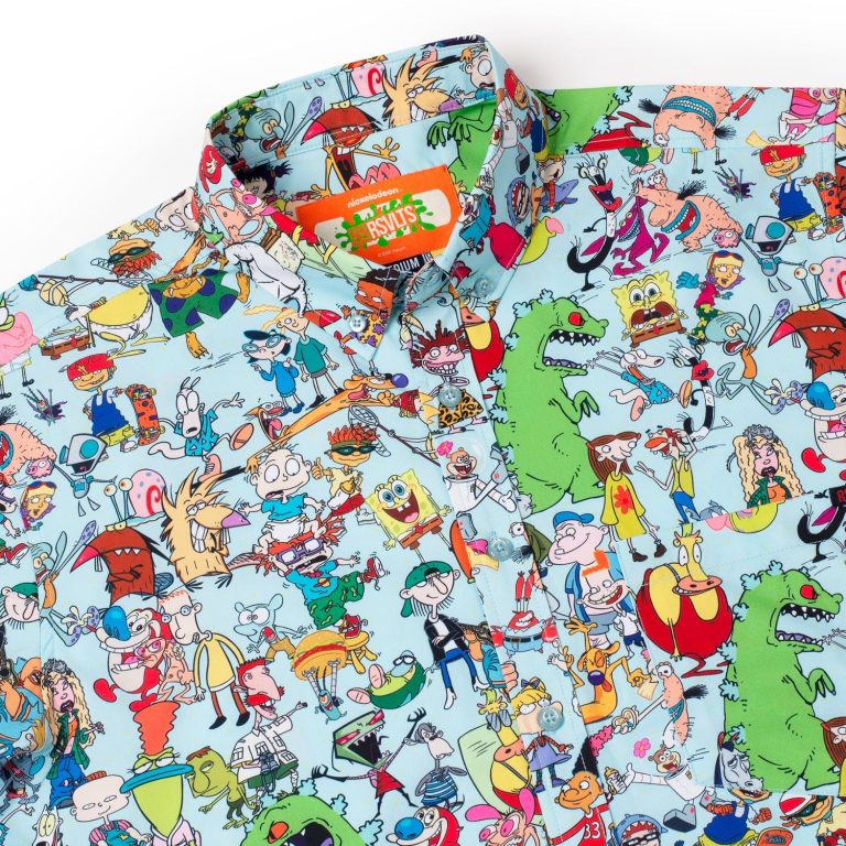 nickelodeon 90s mashup hawaiian shirt 5429 17UMa