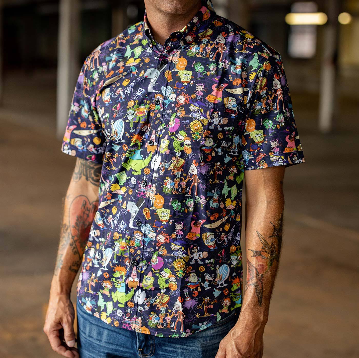 nickelodeon spooky mashup hawaiian shirt 7053 56gEL