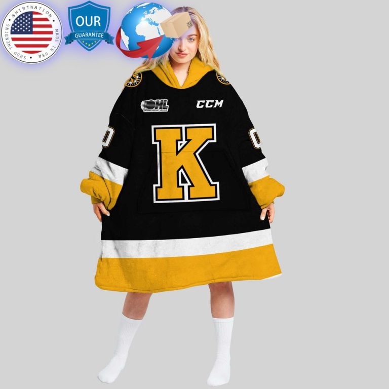 hot ohl kingston frontenacs custom hoodie blanket 1