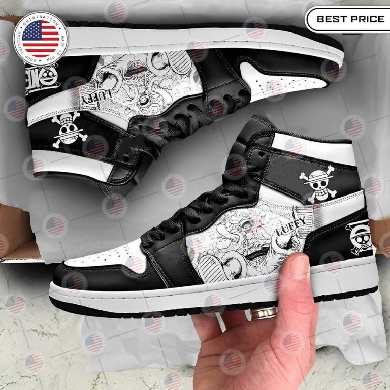 one piece luffy manga style air jordan high top shoes 3 88