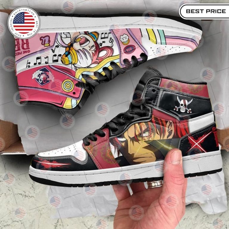 one piece shanks x uta red air jordan high top shoes 3 346