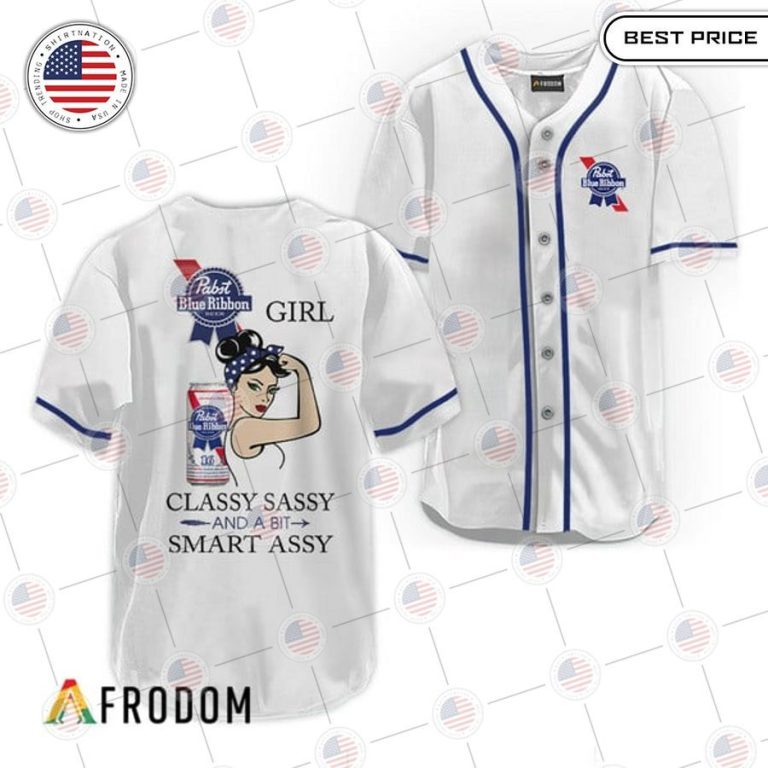 pabst blue ribbon classy sassy and a bit smart assy baseball jersey 1 254