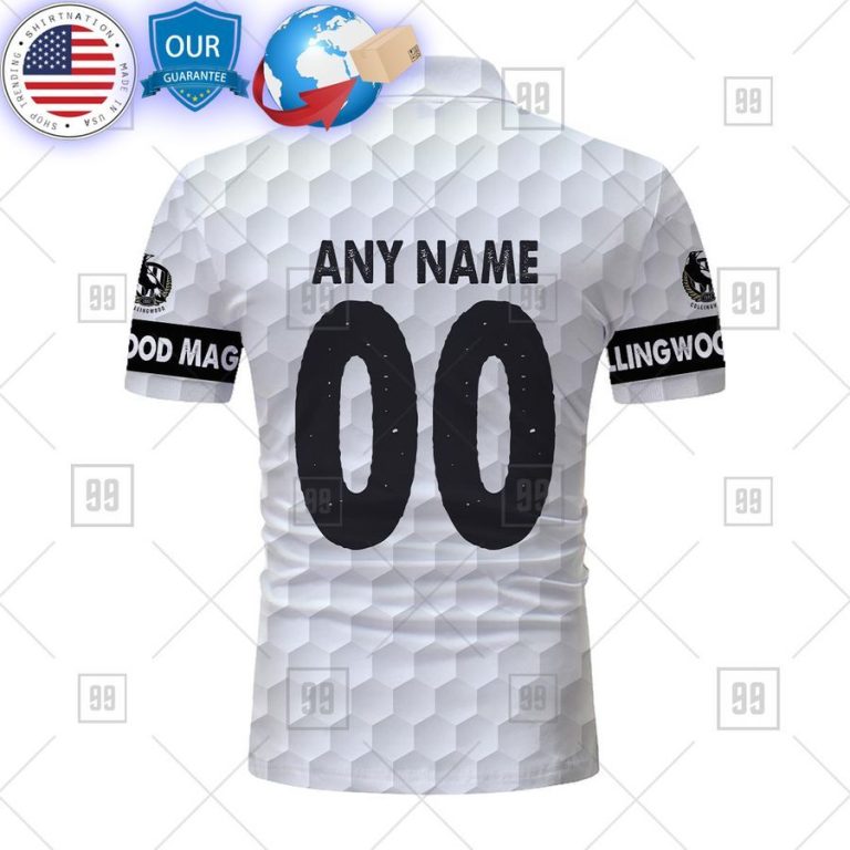 personalized golf afl collingwood magpies polo shirt 3 901