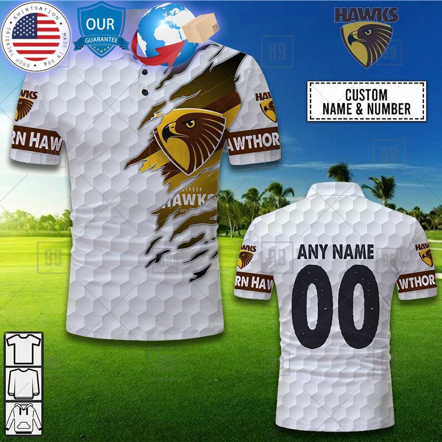 personalized golf afl hawthorn hawks polo shirt 1 101