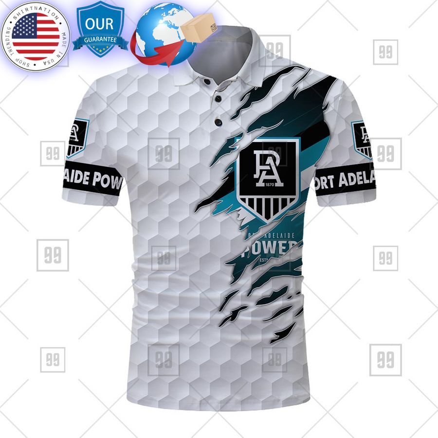 personalized golf afl port adelaide power polo shirt 2 253