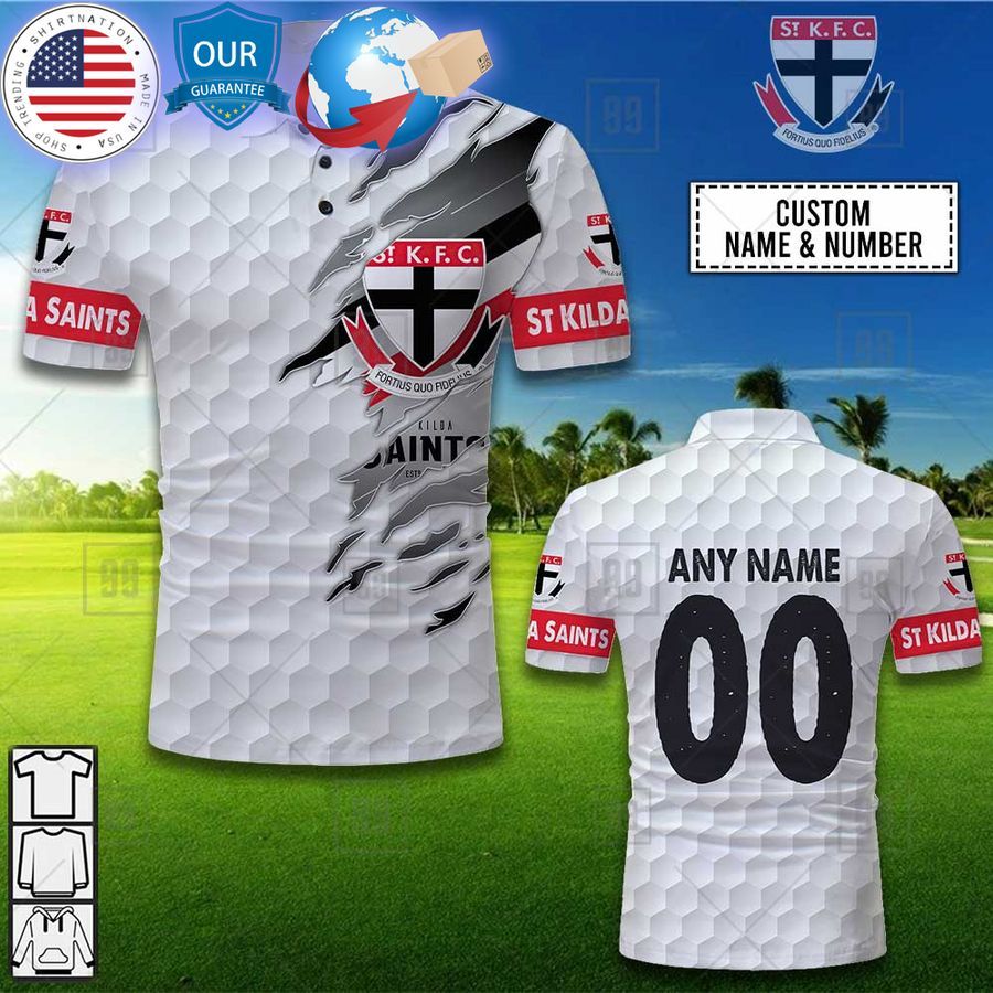 personalized golf afl st kilda saints polo shirt 1 880