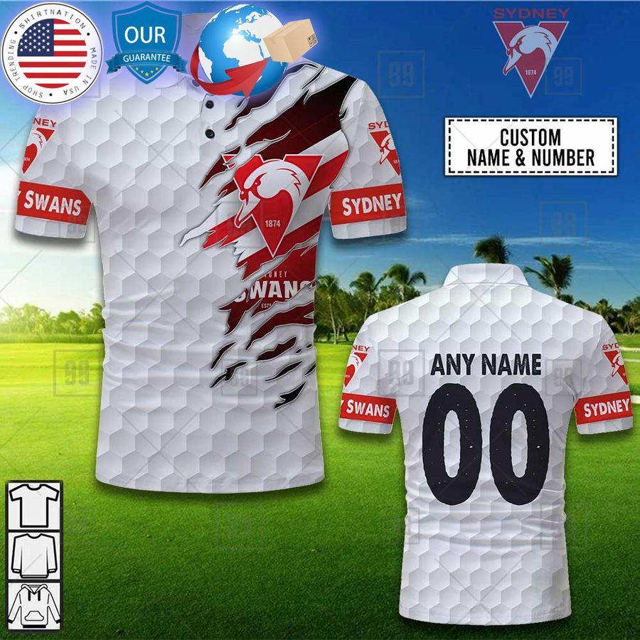 personalized golf afl sydney swans polo shirt 1 814