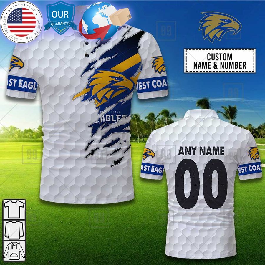 personalized golf afl west coast eagles polo shirt 1 629