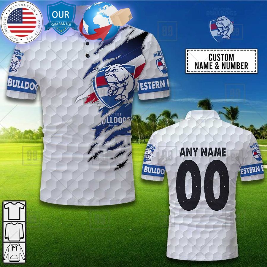 personalized golf afl western bulldogs polo shirt 1 43