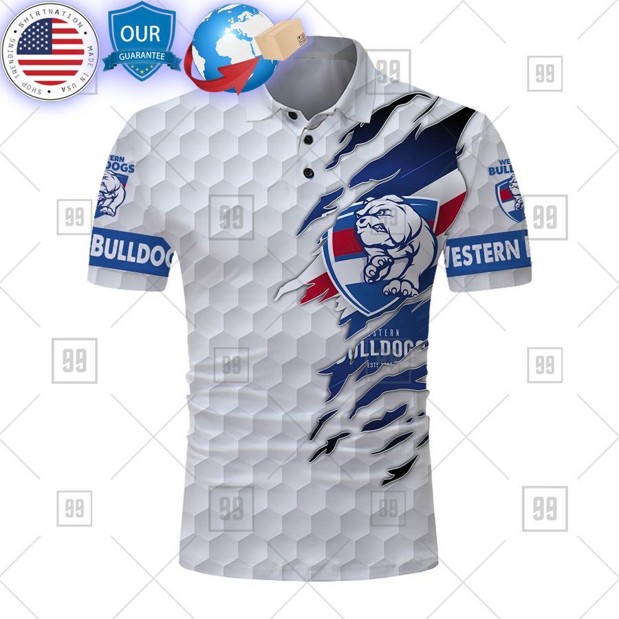 personalized golf afl western bulldogs polo shirt 2 361