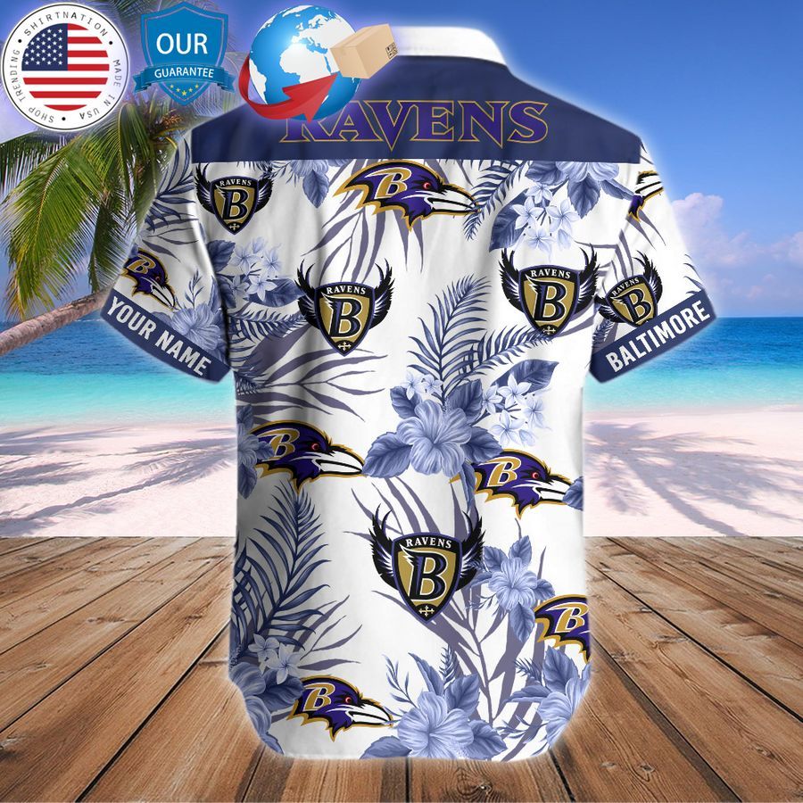 personalized hibiscus baltimore ravens hawaiian shirt 2 759