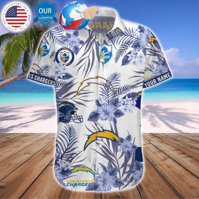 personalized hibiscus los angeles chargers hawaiian shirt 3 678