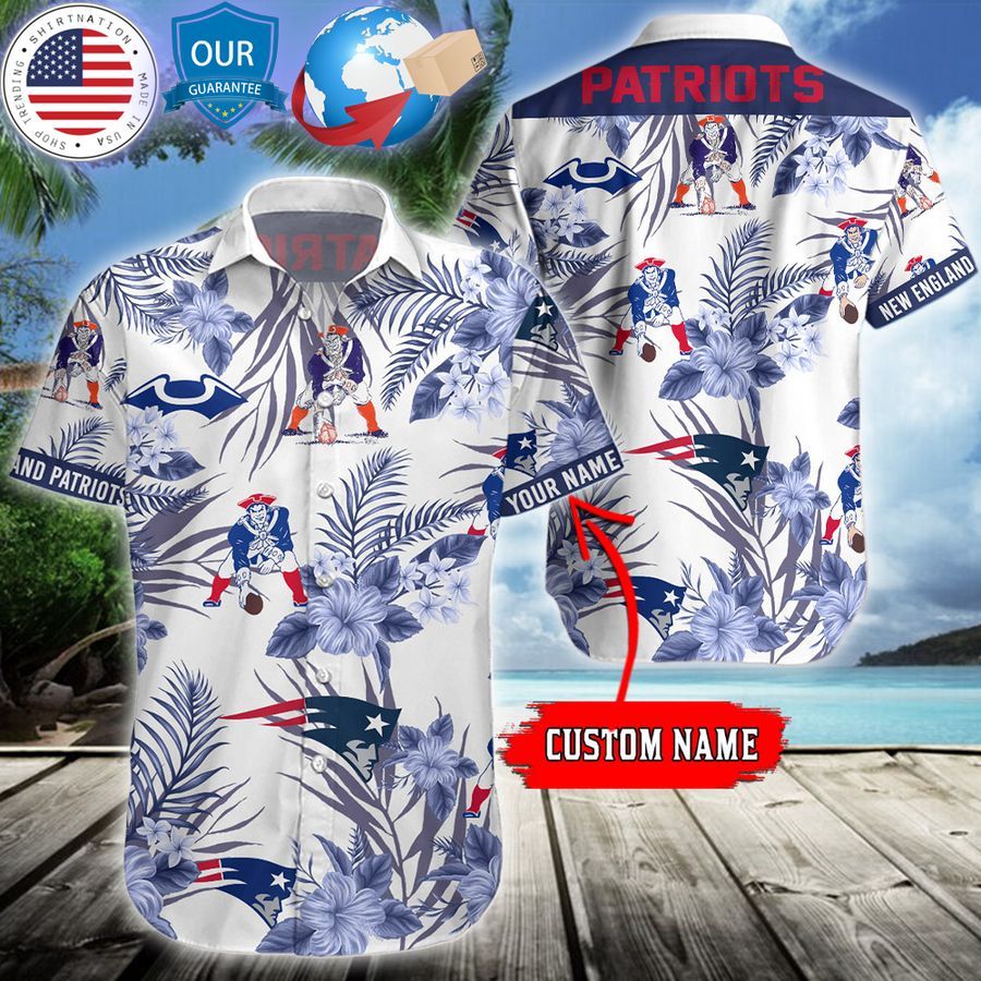personalized hibiscus new england patriots hawaiian shirt 1 830