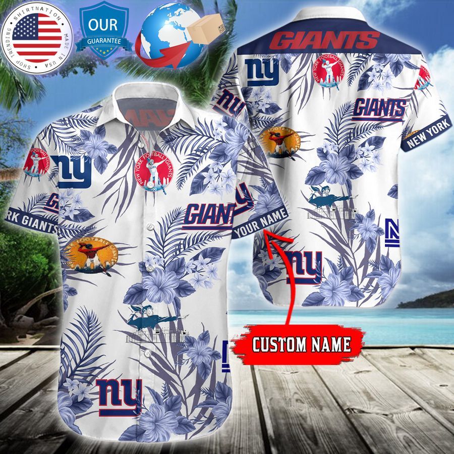 personalized hibiscus new york giants hawaiian shirt 1 358