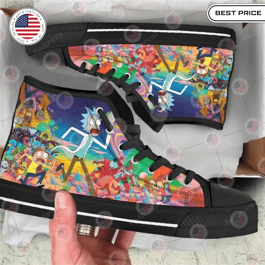 rick and morty canvas high top shoes 1 230