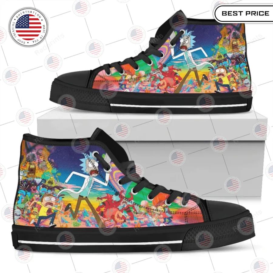 rick and morty canvas high top shoes 2 378