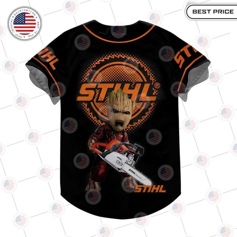 stihl the groot custom baseball jersey 3 347