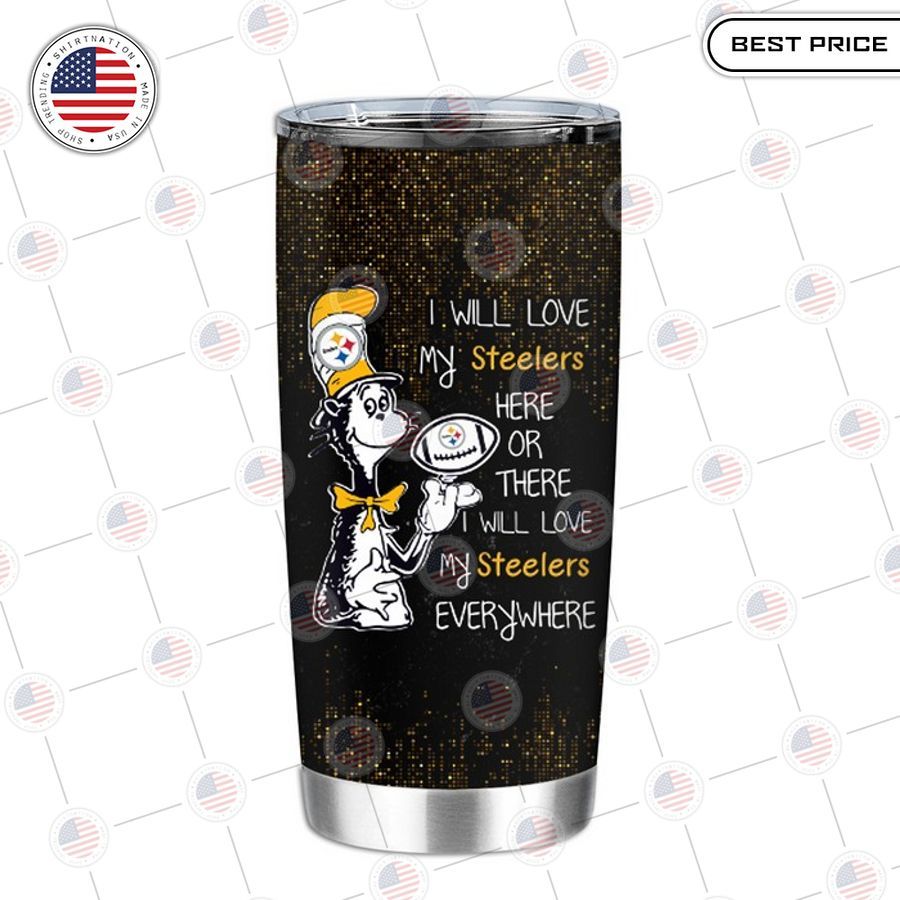 the cat in the hat i will love my steelers tumbler 1 996
