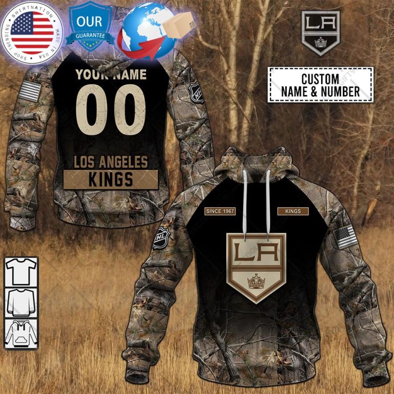 hot los angeles kings hunting camouflage custom shirt 1