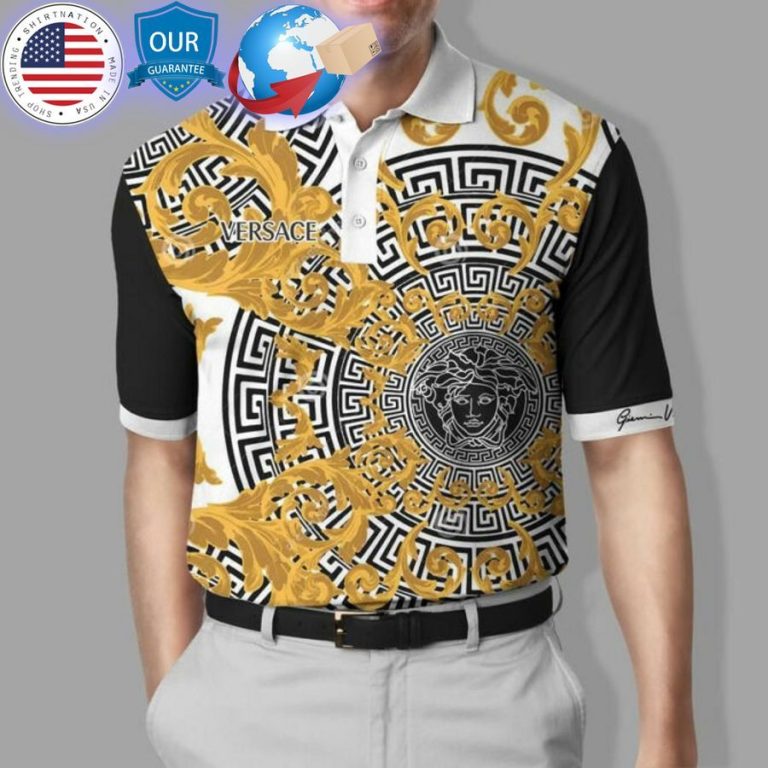 versace gold white polo shirt 1 594