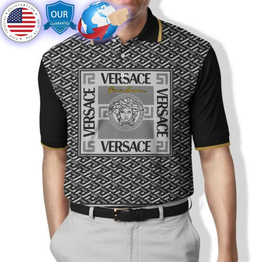 versace silver square polo shirt 1 497