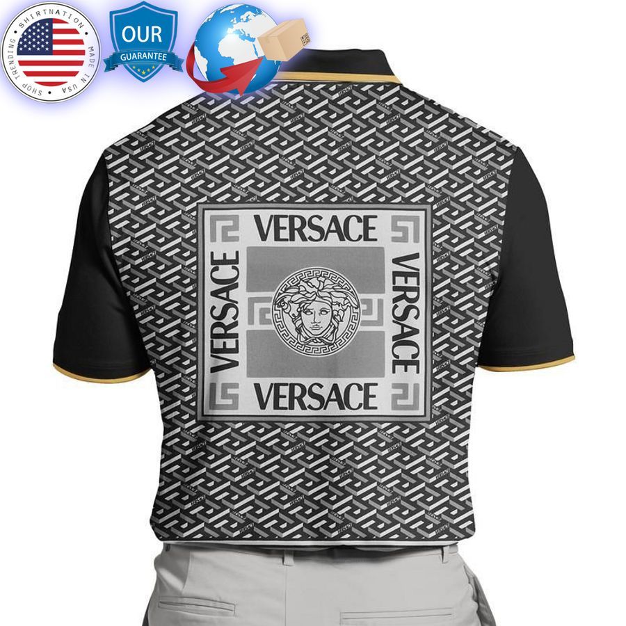 versace silver square polo shirt 2 225