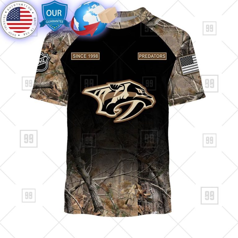 hot nashville predators hunting camouflage custom shirt 3