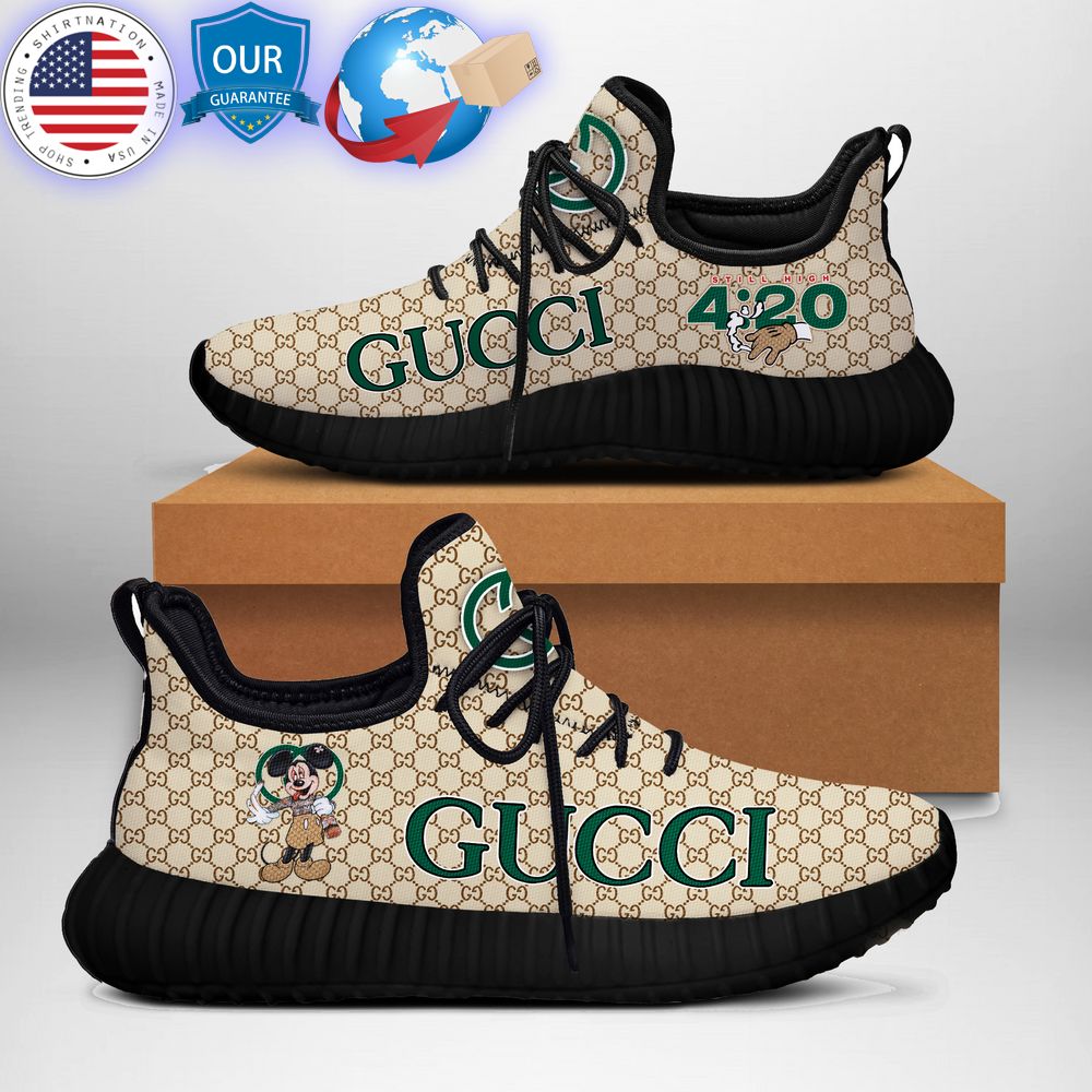 hot mickey mouse gucci yeezy sneaker 1