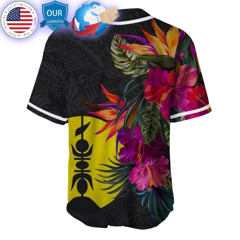 hot new caledonia polynesian hibiscus baseball jersey 3