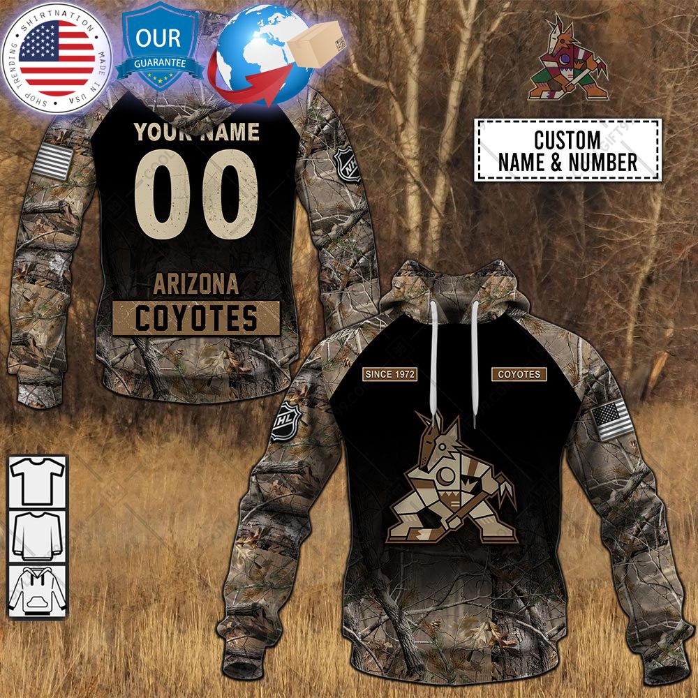 hot arizona coyotes hunting camouflage custom shirt 1